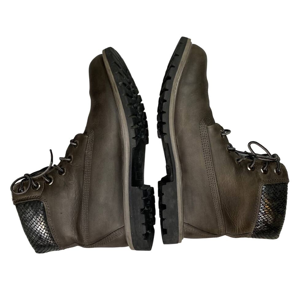 Timberland Premium Leather 6-Inch Waterproof Boots Gray Primaloft 200 Gram - Picture 4 of 14